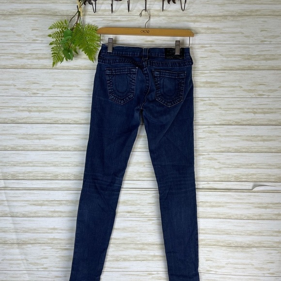 True Religion Darkwash Casey Low Rise Skinny Jeans - Picture 7 of 9